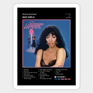 Donna Summer - Bad Girls Tracklist Album Sticker